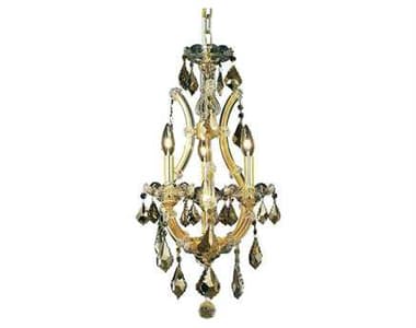 Elegant Lighting Maria Theresa 12" Wide 4-Light Gold Crystal Candelabra Chandelier EG2800D12GGT