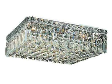 Elegant Lighting Maxime 16" Chrome Clear Crystal Flush Mount EG2032F16C