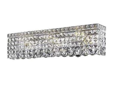 Elegant Lighting Maxime " Wide Chrome Crystal Vanity Light EG2033W26C