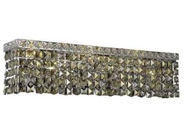 Elegant Lighting Maxime " Wide Chrome Gold Crystal Vanity Light EG2033W26CGT
