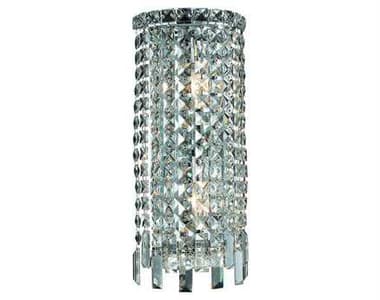 Elegant Lighting Maxime 18" Tall Chrome Clear Crystal Wall Sconce EG2031W8C