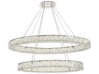 Elegant Lighting Monroe 41'' Wide Crystal LED Pendant EG3503D40