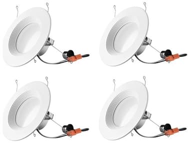 Elegant Lighting Nixon 7" Wide Matte White LED Round Recessed Light EGRN61550RF4PK