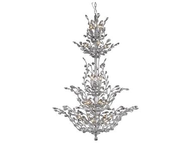 Elegant Lighting Orchid Royal Cut Chrome & Crystal 25-Light 41'' Wide Chandelier EG2011G54C