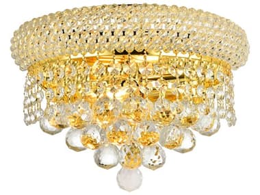 Elegant Lighting Primo Royal Cut &amp; Crystal 2 - Light Wall Sconce EG1800W12G