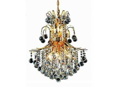 Elegant Lighting Toureg 22" Wide 11-Light Gold Clear Crystal Empire Tiered Chandelier EG8002D22G