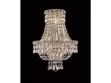 Elegant Lighting Tranquil 17" Tall Chrome Clear Crystal Wall Sconce EG2528W12C