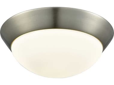 Elk Home Contours 11" 1-Light Satin Nickel Glass LED Bowl Flush Mount EKFML71501016M