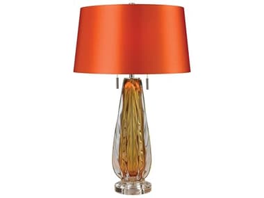 Elk Home Modena Amber Brass Glass LED Buffet Lamp EKD2669