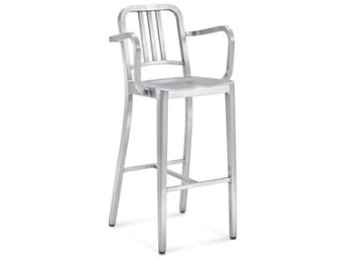 Emeco Navy Brushed Aluminum Bar Stool EME100630A