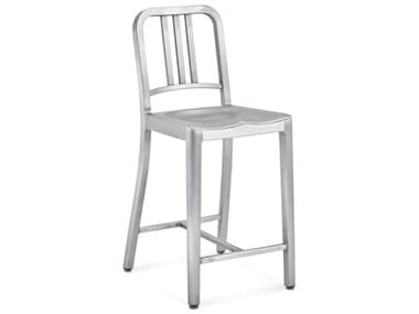 Emeco Navy Brushed Aluminum Counter Stool EME100624