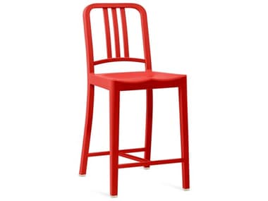 Emeco Navy Red Side Counter Height Stool EME11124RED