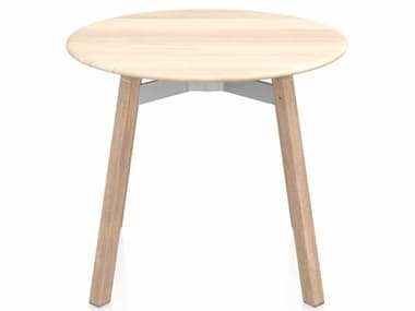 Emeco Su By Nendo Accoya / Reclaimed Oak 24'' Wide Round Dining Table EMESULTRD24ACCWOOD
