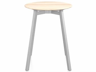 Emeco Su By Nendo Accoya / Clear Anodized 24'' Wide Round Dining Table EMESUTRD24ACC