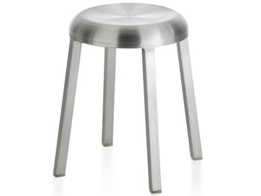 Emeco Za By Naoto Fukasawa Hand Brushed (Clear Anodized) Accent Stool EMEZA18