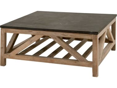 Essentials for Living Bella Antique Square Coffee Table ESL8022SQSGRYPNBLU