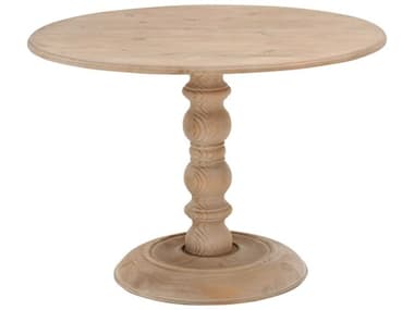 Essentials for Living Bella Antique Chelsea Smoke Gray Pine 42'' Wide Round Dining Table ESL8043LSGRYPNE