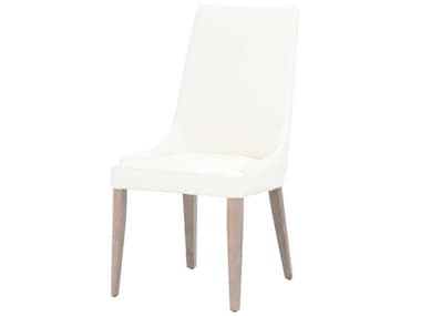 Essentials for Living Orchard Solid Wood White Leather Upholstered Side Dining Chair ESL5131ALANG