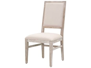 Essentials for Living Traditions Rubberwood Beige Fabric Upholstered Side Dining Chair ESL6017NGSTOSLV