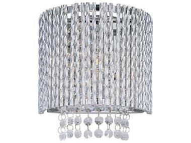 ET2 Spiral 8" Tall 1-Light Polished Chrome Crystal Wall Sconce ET2E2313010PC
