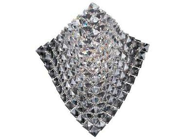 ET2 Wave 14" Tall 1-Light Polished Chrome Crystal Glass Wall Sconce ET2E2427020PC