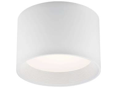 Eurofase Benton 8" 1-Light White LED Cylinder Round Flush Mount EUL32684018
