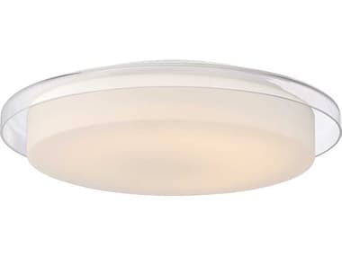 Eurofase Logen 15" 1-Light White Glass LED Round Flush Mount EUL29816019