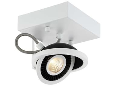 Eurofase Vision 5" Wide 1-Light White Black LED Round Spot Light EUL29489015