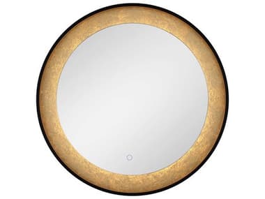 Eurofase Anya Gold Leaf Edge Lit LED Round Wall Mirror EUL33830018