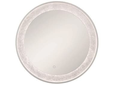 Eurofase Anya Silver Leaf Edge Lit LED Round Wall Mirror EUL33832012