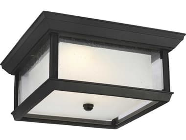 Feiss Mchenry Textured Black 2-light Outdoor Ceiling Light FEIOL12813TXBL1