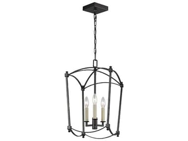 Feiss Thayer Smith Steel 3-light 12'' Wide Mini Chandelier FEIF33213SMS