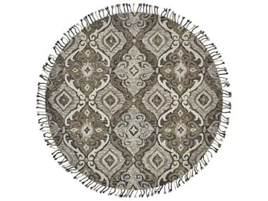 Feizy Rugs Abelia Damask Area Rug FZ8676FIVORYGRAYROU