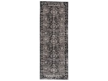 Feizy Rugs Prasad Floral Runner Area Rug FZ3680FCHARCOALGRAYRUN