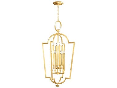 Fine Art Handcrafted Lighting Allegretto 28" Wide 8-Light Gold Leaf Tiered Chandelier FA780440SF3