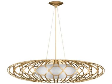 Fine Art Handcrafted Lighting Allegretto 40" 3-Light Gold Leaf Glass Globe Pendant FA798540SF3