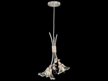 Fine Art Handcrafted Lighting Azu 11" 2-Light Silver Crystal Bell Mini Pendant FA9167401ST