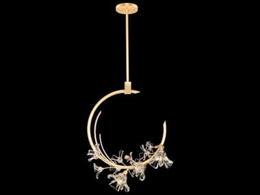 Fine Art Handcrafted Lighting Azu 19" 3-Light Gold Crystal Pendant FA9181402ST