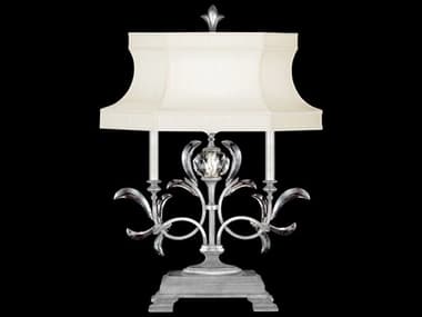 Fine Art Handcrafted Lighting Beveled Arcs Silver Leaf Crystal Buffet Lamp FA737910SF4
