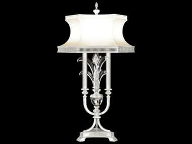 Fine Art Handcrafted Lighting Beveled Arcs Silver Leaf Crystal Buffet Lamp FA738210SF4