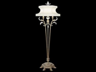 Fine Art Handcrafted Lighting Beveled Arcs 72" Tall Silver Crystal Floor Lamp FA737420ST