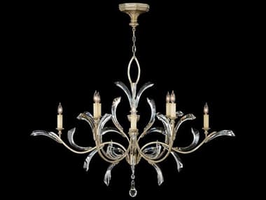 Fine Art Handcrafted Lighting Beveled Arcs 57" Wide 8-Light Silver Crystal Candelabra Chandelier FA701240ST