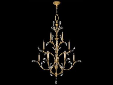 Fine Art Handcrafted Lighting Beveled Arcs 56" Wide 16-Light Gold Crystal Candelabra Tiered Chandelier FA767240ST