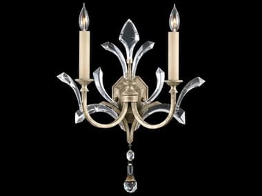Fine Art Handcrafted Lighting Beveled Arcs 22" Tall Silver Crystal Wall Sconce FA701850ST