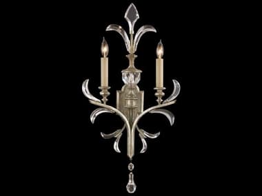 Fine Art Handcrafted Lighting Beveled Arcs 32" Tall Silver Crystal Wall Sconce FA704850ST