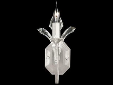 Fine Art Handcrafted Lighting Beveled Arcs 13" Tall 1-Light Silver Leaf Crystal Wall Sconce FA705050SF4