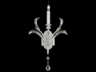 Fine Art Handcrafted Lighting Beveled Arcs 25" Tall 1-Light Silver Leaf Crystal Wall Sconce FA705150SF4