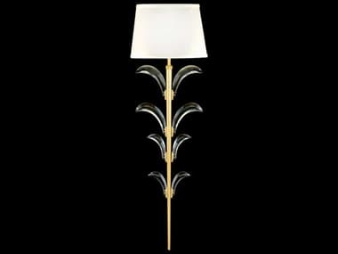 Fine Art Handcrafted Lighting Beveled Arcs 28" Tall 1-Light Gold Leaf Crystal Wall Sconce FA738450SF3
