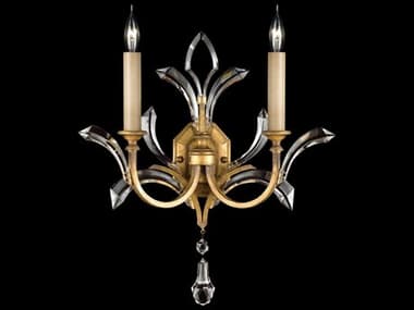 Fine Art Handcrafted Lighting Beveled Arcs 22" Tall Gold Crystal Wall Sconce FA761350ST