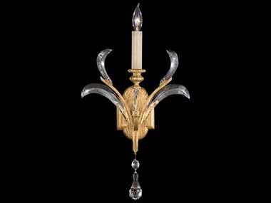 Fine Art Handcrafted Lighting Beveled Arcs 25" Tall Gold Crystal Wall Sconce FA762250ST